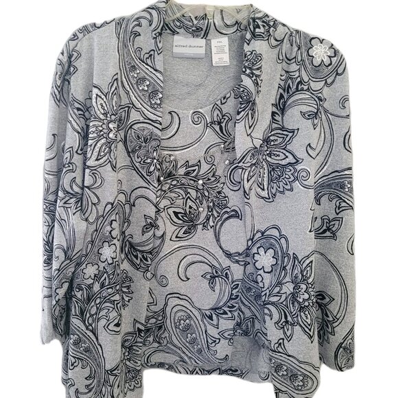 Alfred Dunner Womens Top Petite PXL with Detachable Necklace - Picture 1 of 7